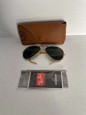 Ray-Ban RB3030 Outdoorsman Gold Frame Green Lens Sunglasses L0216 58-14 3N